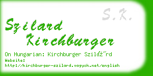 szilard kirchburger business card